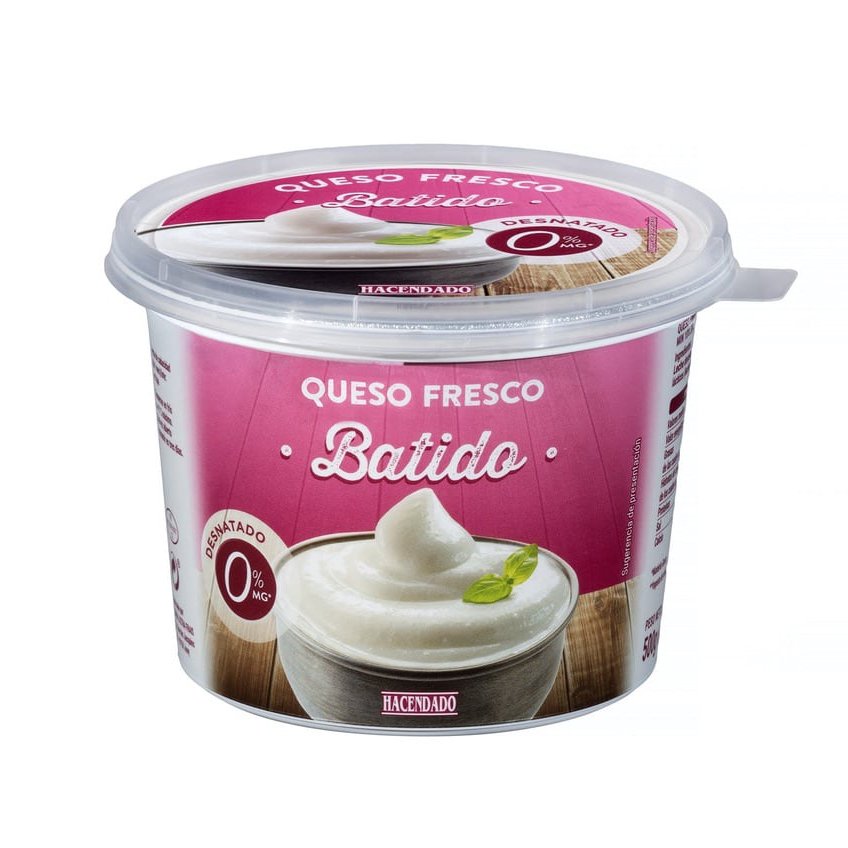 Ejemplo de queso fresco batido